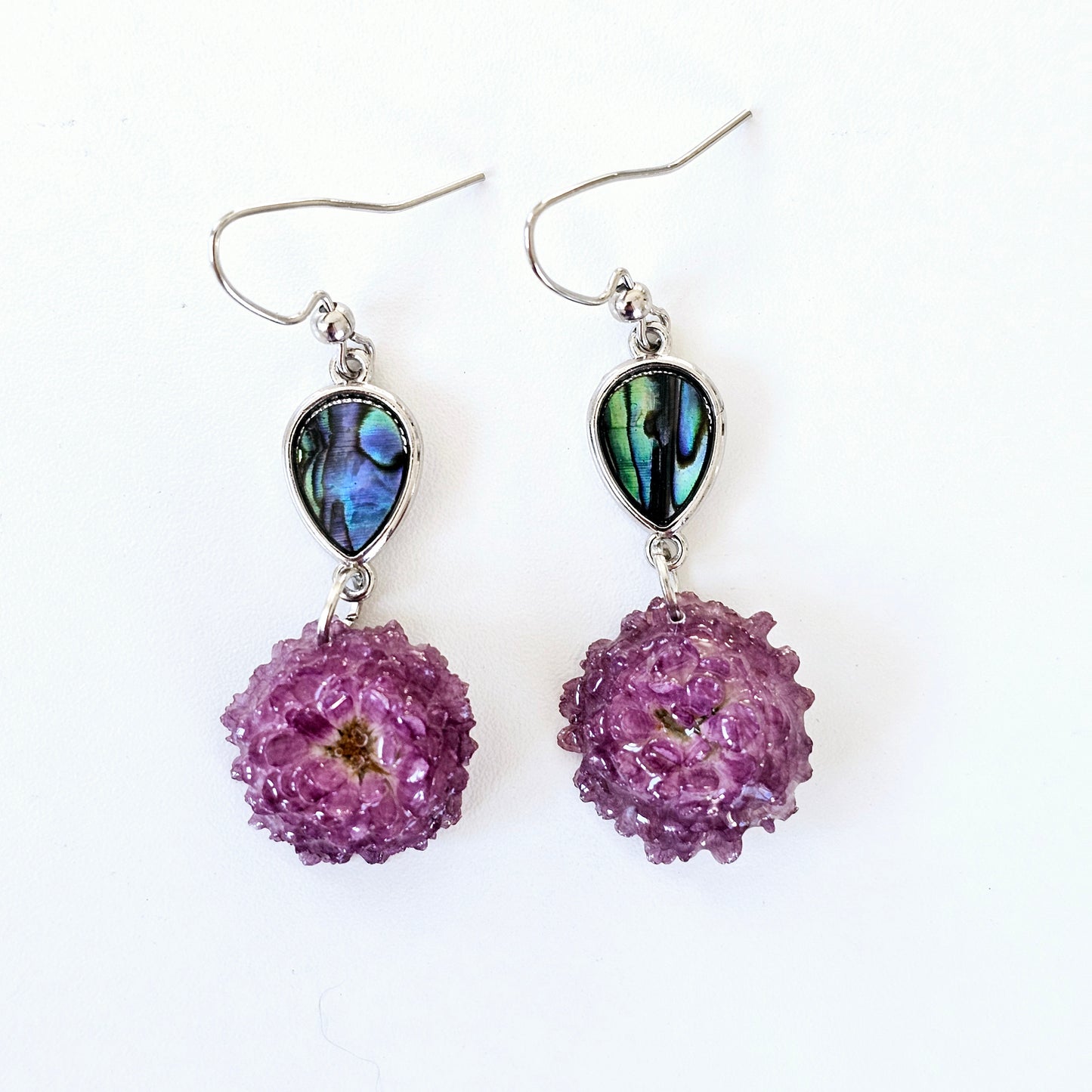 Purple Mum Flower Dangles