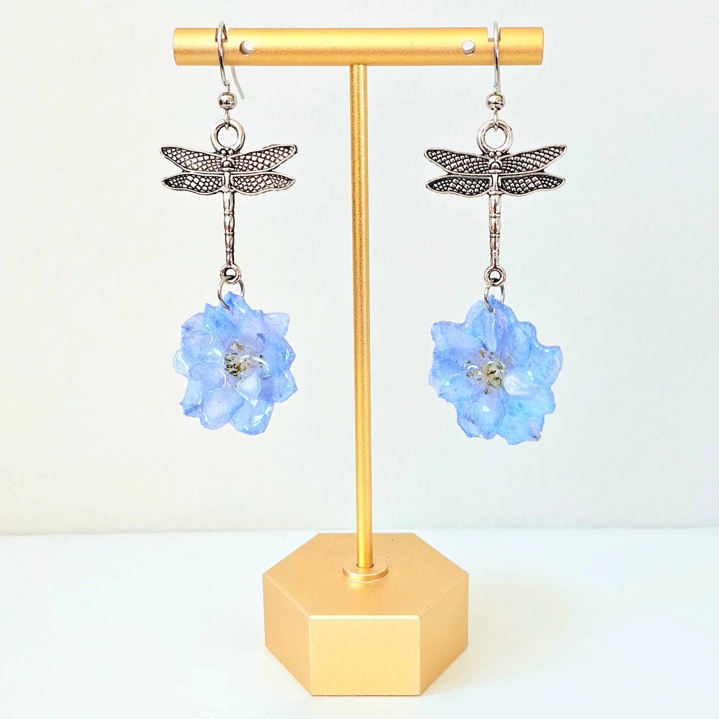 Blue Delphinium Dragonfly Dangles