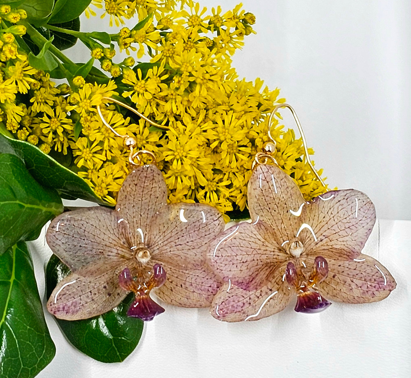 Spotted Purple Orchid Dangles