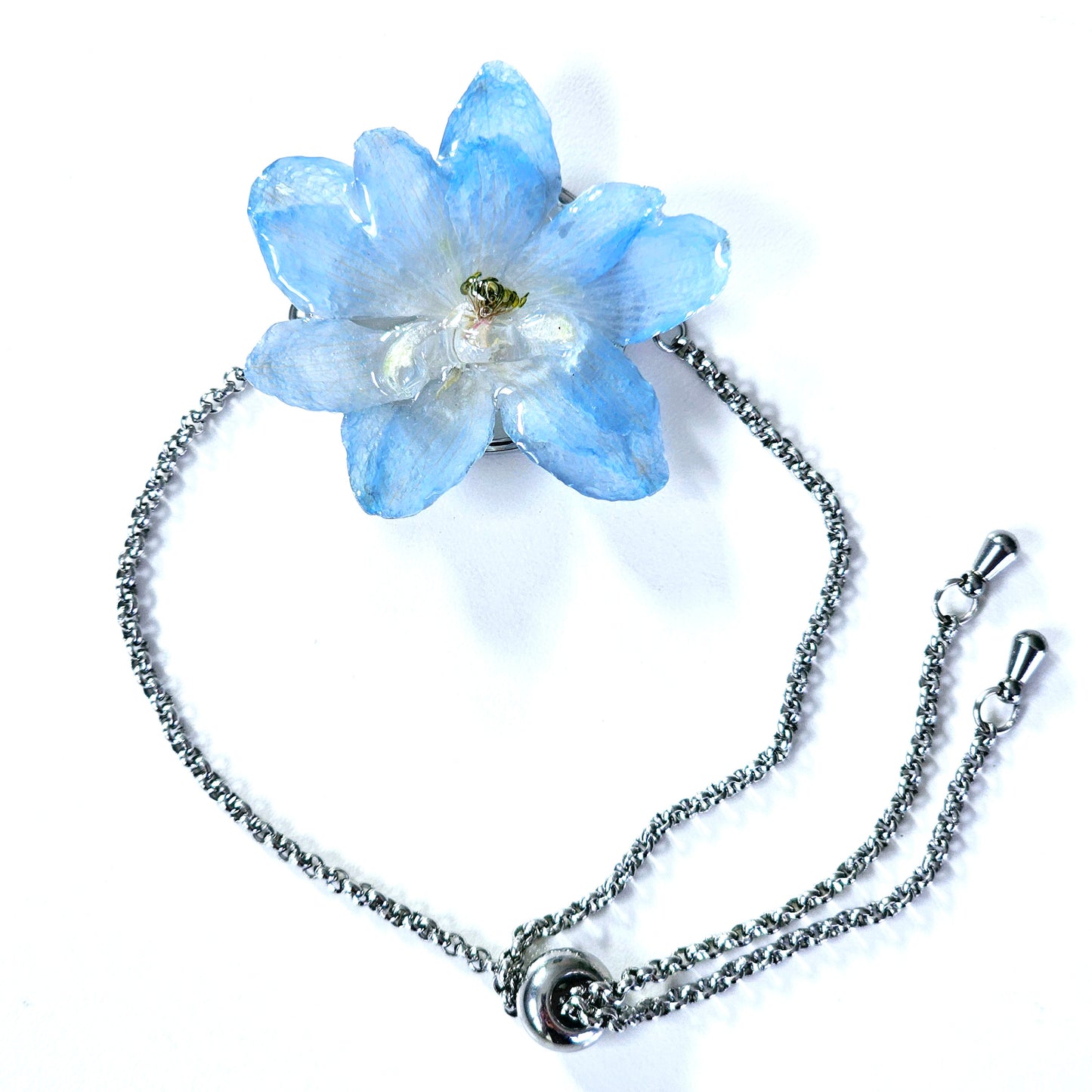 Blue Delphinium Bracelet