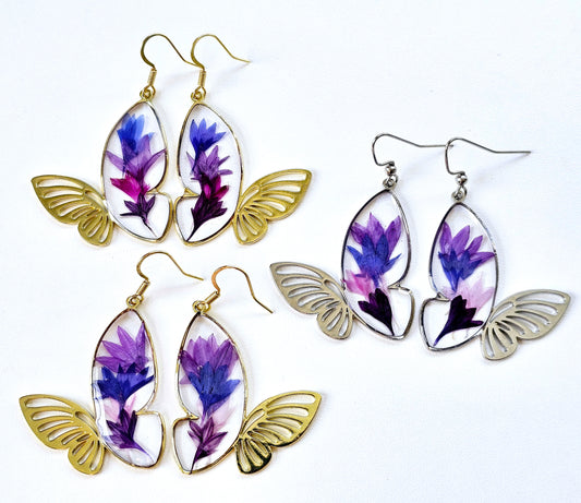 Butterfly Wildflower Earrings