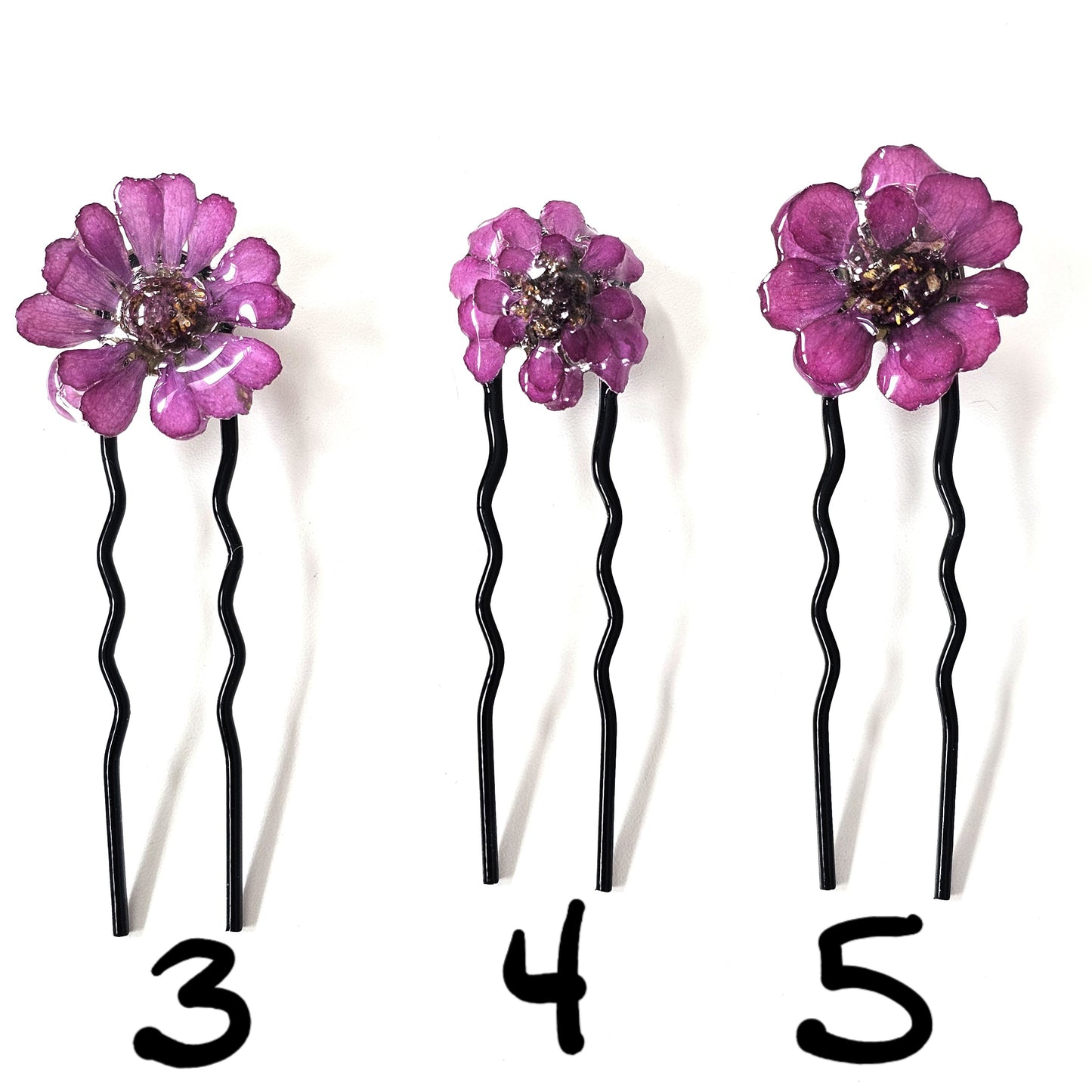 Mini Zinnia Hair Pins
