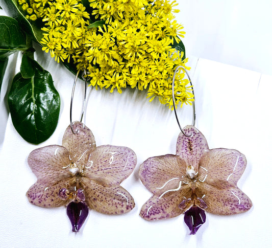 Spotted Purple Orchid Dangles