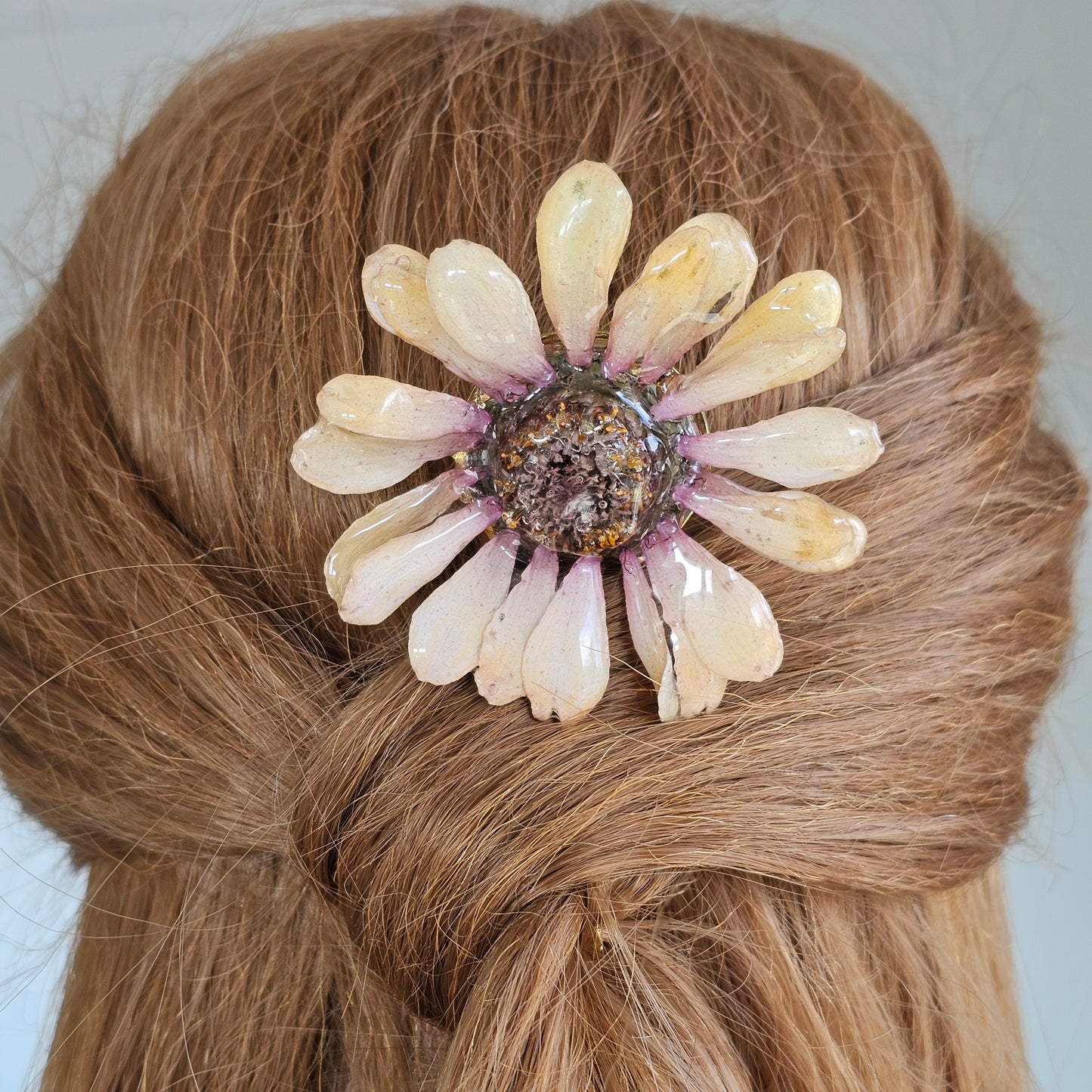 Pastel Zinnia Hair Pins